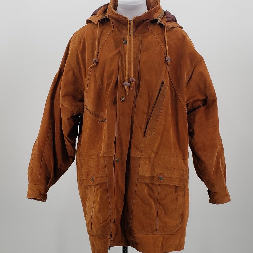 "Don’t Stop" Vintage 80s Suede Leather Jacket SZ M